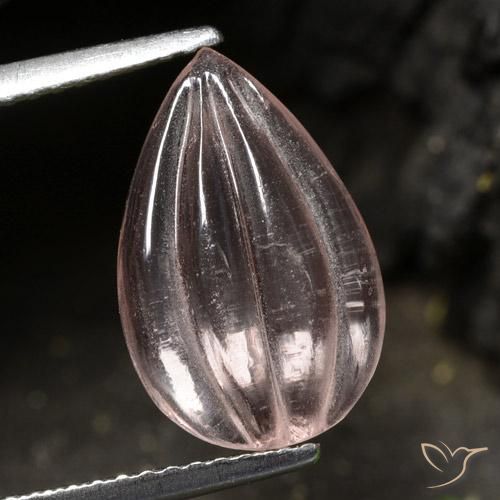 2.74ct Naturel Rose léger Morganite, En forme de poire, Transparent