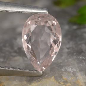 Morganite rose naturelle en forme de poire, 0,81 ct, VVS