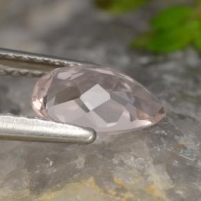 Morganite rose naturelle en forme de poire, 0,81 ct, VVS