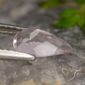 Morganite Flamant rose naturelle En forme de poire, 0.77 ct, VVS-VS