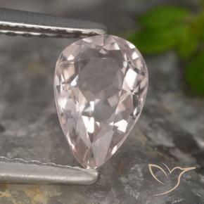 Morganite Flamant rose naturelle En forme de poire, 0.70 ct, VVS-VS