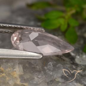 Morganite Rose moyen naturelle En forme de poire, 0.73 ct, VVS-VS