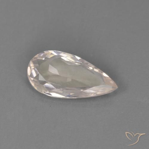 Morganite Flamant rose naturelle En forme de poire, 0.66 ct, VVS