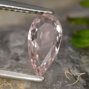 Morganite Flamant rose naturelle En forme de poire, 0.89 ct, VVS