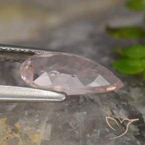 Morganite Flamant rose naturelle En forme de poire, 0.89 ct, VVS