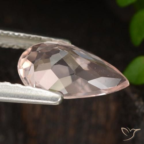 Morganite Rose moyen naturelle En forme de poire, 0.84 ct, VVS