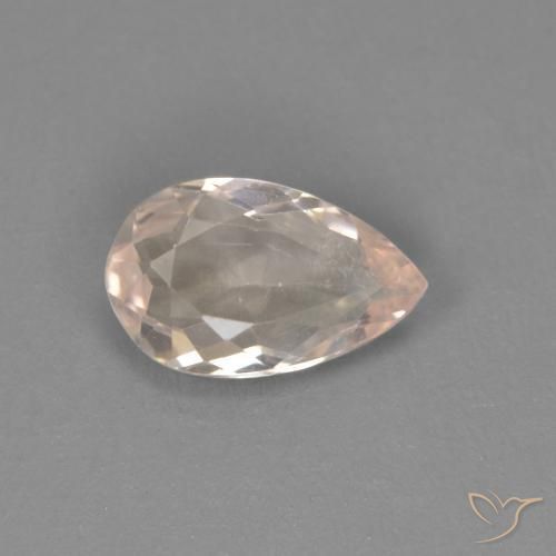Morganite Rose très clair naturelle En forme de poire, 0.58 ct, VVS