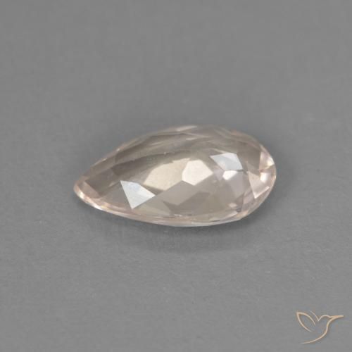 Morganite Rose très clair naturelle En forme de poire, 0.58 ct, VVS