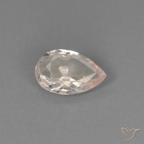 Morganite Rose moyen naturelle En forme de poire, 0.70 ct, VVS-VS