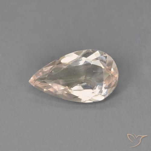 Morganite Rose moyen naturelle En forme de poire, 0.67 ct, VVS-VS