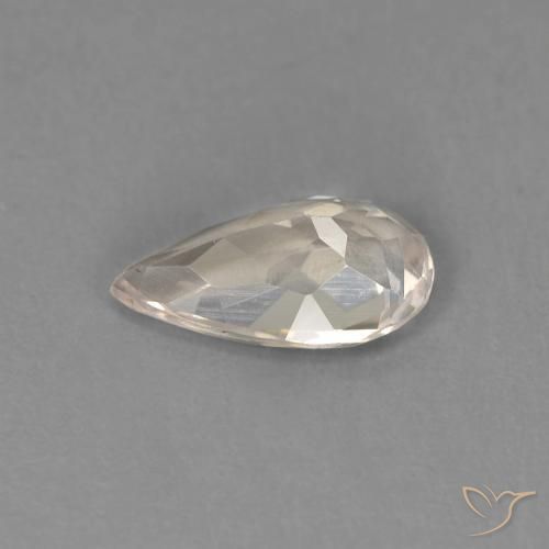 Morganite Rose moyen naturelle En forme de poire, 0.67 ct, VVS-VS