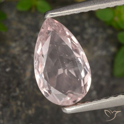 Morganite Flamant rose naturelle En forme de poire, 0.99 ct, VS