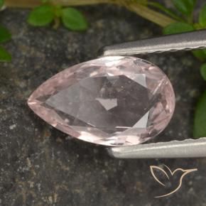 Morganite Flamant rose naturelle En forme de poire, 0.99 ct, VS