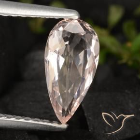 Morganite Rose moyen naturelle En forme de poire, 0.80 ct, VVS-VS