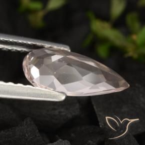 Morganite Rose moyen naturelle En forme de poire, 0.80 ct, VVS-VS