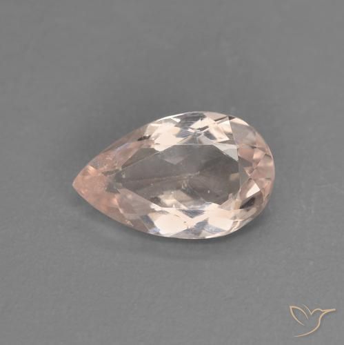 Morganite Rose moyen naturelle En forme de poire, 0.72 ct, VVS-VS
