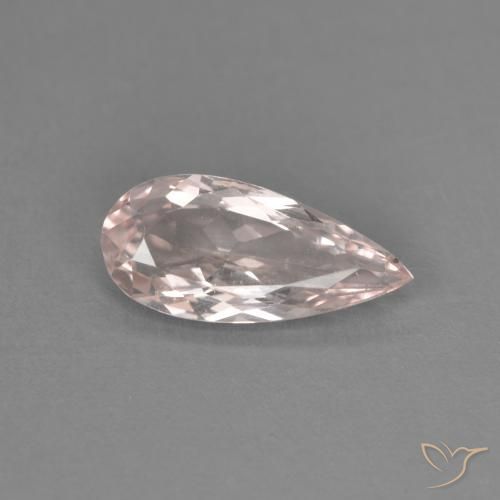 Morganite Flamant rose naturelle En forme de poire, 0.87 ct, VVS-VS