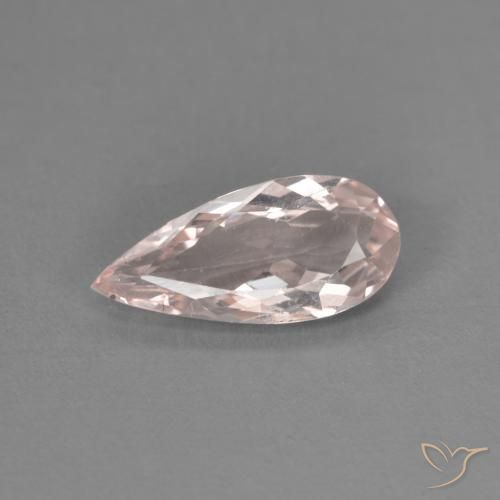 Morganite Flamant rose naturelle En forme de poire, 0.87 ct, VVS-VS