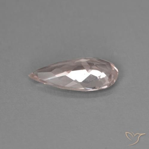 Morganite Flamant rose naturelle En forme de poire, 0.87 ct, VVS-VS
