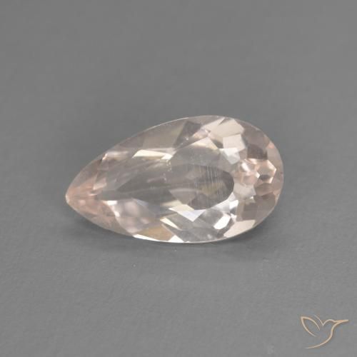 0.92ct Naturel Rose moyen Morganite, En forme de poire, VVS-VS