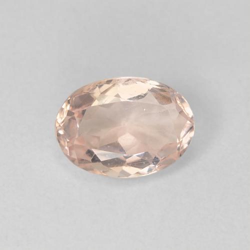 Morganite rose naturelle coupe ovale, 0,87 ct, VS