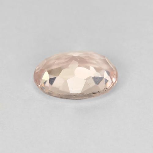 Morganite rose naturelle coupe ovale, 0,87 ct, VS