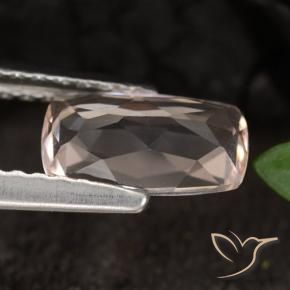 Morganite Rose moyen naturelle Coussin, 0.80 ct, VVS-VS