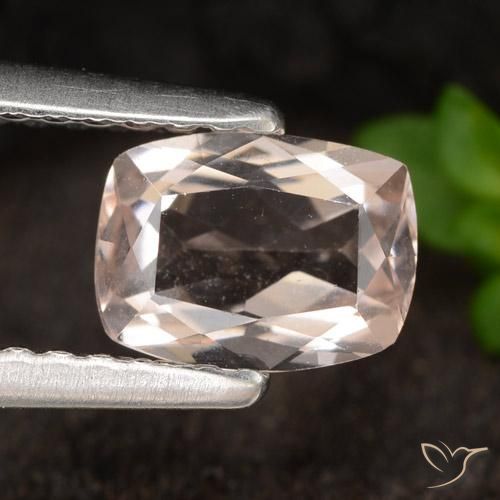 0.71ct Naturel Rose moyen-léger Morganite, Coussin, VVS-VS