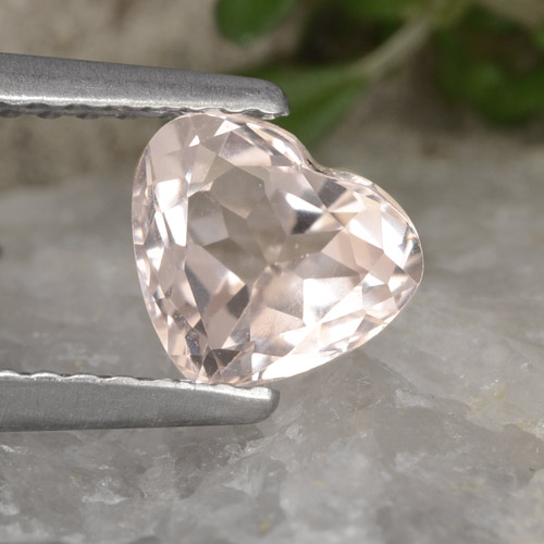 Morganite rose naturelle forme de coeur, 0,89 ct, VVS-VS