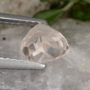 Morganite rose naturelle forme de coeur, 0,89 ct, VVS-VS