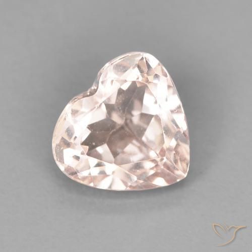 Morganite Medium Light-Pink naturelle Cœur, 0.94 ct, VVS-VS