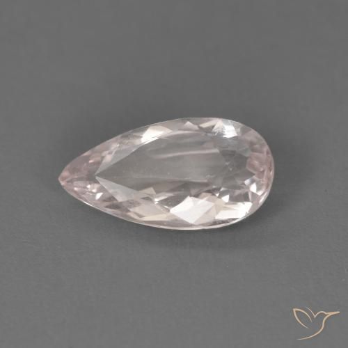 Morganite Rose clair naturelle En forme de poire, 0.98 ct, VVS-VS