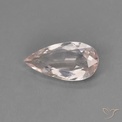 Morganite Flamant rose naturelle En forme de poire, 0.97 ct, VVS-VS