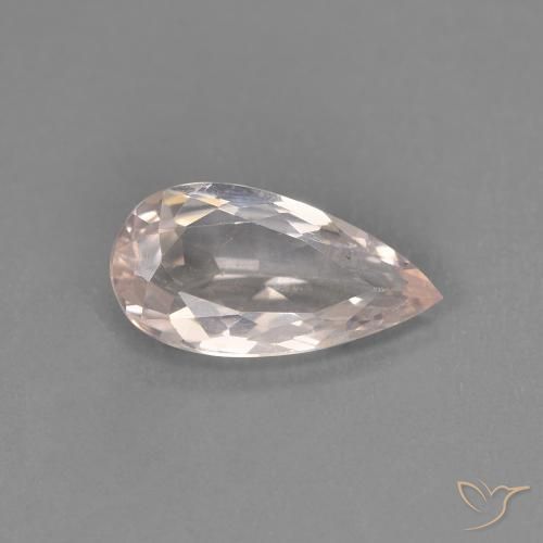 Morganite Flamant rose naturelle En forme de poire, 0.97 ct, VVS-VS