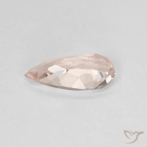 Morganite Rose très clair naturelle En forme de poire, 0.94 ct, VVS-VS