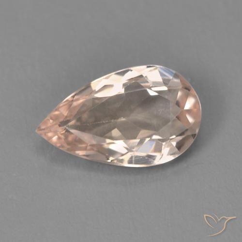 0.93ct Naturel Saumon Rose Morganite, En forme de poire, VVS