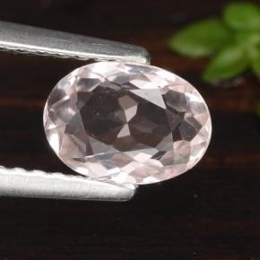 Morganite rose naturelle coupe ovale, 0,78 ct, VVS