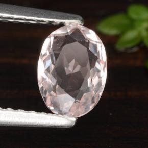 Morganite rose naturelle coupe ovale, 0,78 ct, VVS