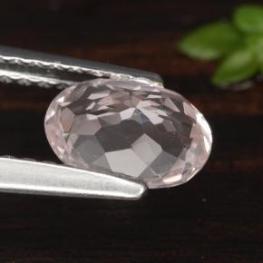 Morganite rose naturelle coupe ovale, 0,78 ct, VVS