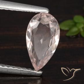 Morganite Flamant rose naturelle En forme de poire, 0.86 ct, VVS