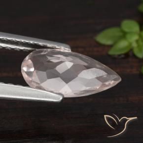 Morganite Flamant rose naturelle En forme de poire, 0.86 ct, VVS