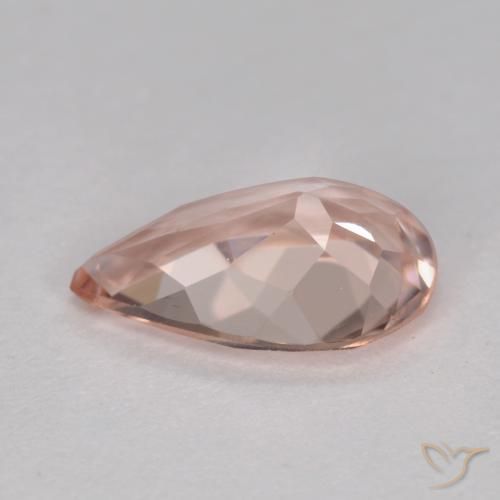 Morganite rose naturelle en forme de poire, 0,90 ct, VVS-VS