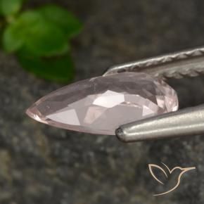 Morganite Rose clair naturelle En forme de poire, 0.58 ct, VVS-VS