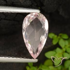 Morganite Flamant rose naturelle En forme de poire, 0.98 ct, VVS-VS