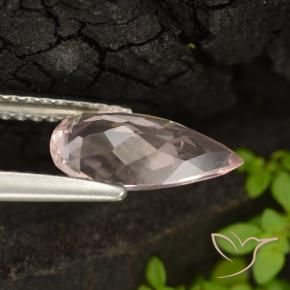 Morganite Flamant rose naturelle En forme de poire, 0.98 ct, VVS-VS