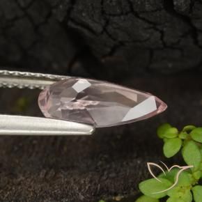 Morganite Rose clair naturelle En forme de poire, 0.87 ct, VVS-VS