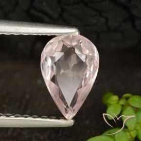Morganite Rose moyen naturelle En forme de poire, 0.99 ct, VVS-VS