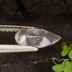 Morganite Rose moyen naturelle En forme de poire, 0.88 ct, VS