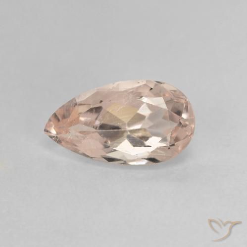 Morganite Rose moyen naturelle En forme de poire, 0.96 ct, VS