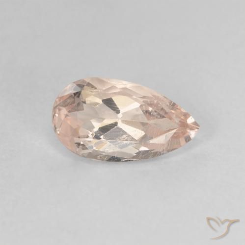 Morganite Rose moyen naturelle En forme de poire, 0.96 ct, VS